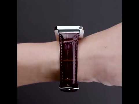 For Xiaomi Mi Band 7 Pro Mijobs Genuine Leather Top Layer Cowhide Watch Band(Black) - YouTube Video