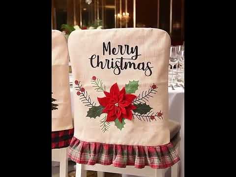 Christmas Decoration Seat Cover Linen Handicraft Household Seat Cover, Specification: Santa Slaus Car - YouTube Video