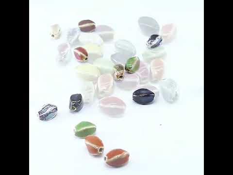 20 PCS/Pack Small Four Twisted Ceramic Beads Jewelry DIY Material, Size: 16x9.5mm Hole 2.5mm(Mixed Colors) - YouTube Video
