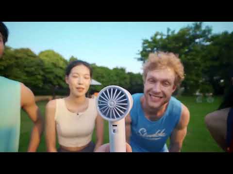 JisuLife Life10S Digital Display High-Speed ​​Handheld Fan, Battery Capacity:5000mAh(Blue) - YouTube Video