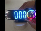 DS-3827LW Desktop Colorful Light LED Digital Display Mirror Electronic Clock(White) - YouTube Video