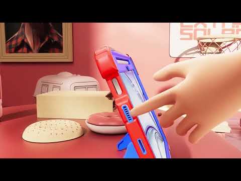For iPad Air 11 2026 / 2025 / 2024 Silicone + PC Shockproof Protective Tablet Case(Blue Red) - YouTube Video