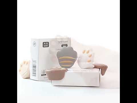 5 PCS Children Silicone Table Anti-Collision Protection Corners Guard(Claw Back White) - YouTube Video