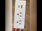US Plug Power Outlet Extender Power Socket Extension Tool With USB / Type-C Fast Charging(White) - YouTube Video