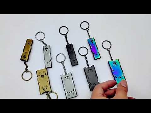 Outdoor High Decibel Stainless Steel Three-Tube Survival Rescue Whistle(Silver) - YouTube Video