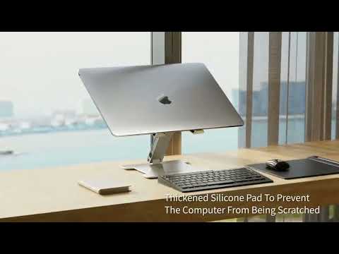 ORICO LST-4A Multi-function Aluminum Alloy Laptop Notebook Heightening Folding Stand Holder - YouTube Video