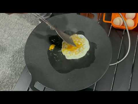 Outdoor Camping BBQ Cast Iron Grill Pan,Style: Baking Pan Only - YouTube Video