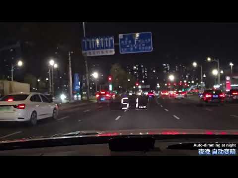 Wireless Car OBD Speed Water Temperature Raising Instrument Panel HD Projector - YouTube Video