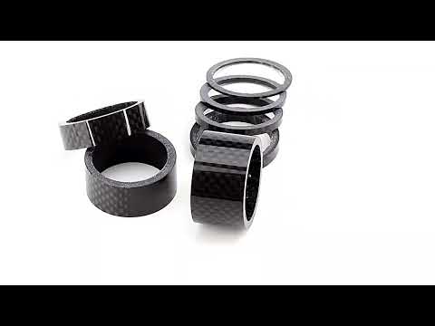 5pcs /Set Bicycle Carbon Fiber Gasket Fork Bowl Set Handlebar Pad 3/5/10/15/20mm - YouTube Video