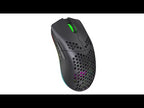 HXSJ T66 7 Keys Colorful Lighting Programmable Gaming Wireless Mouse (White) - YouTube Video