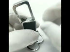 CS-012 3 PCS Lychee Pattern Leather Double Ring Corkscrew Keychain - YouTube Video