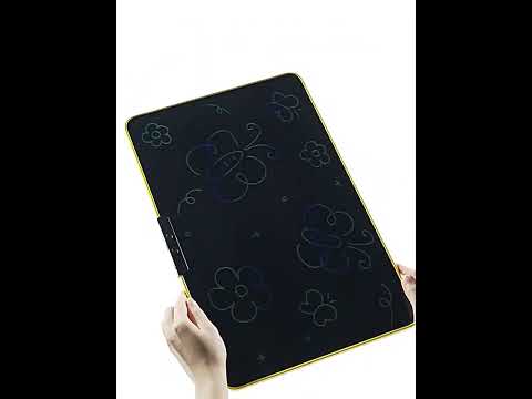 Rechargeable Children Graffiti LCD Drawing Board, Style:16 inch Pink / Color Writing - YouTube Video