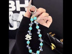Rocking Horse Beaded Phone Wrist Strap with Tether Pad for Women Girls(Green) - YouTube Video