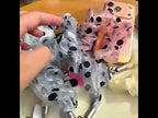 Spot Pattern Silk Scarf Short Chain Phone Wrist Strap with Tether Pad(Blue Purple) - YouTube Video