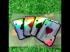 10pcs Colourful Spray-painted Reflective Playing Card Sticker - YouTube Video