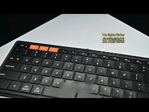 For Windows / Android / iOS DF010 Foldable Bluetooth 79 Keys Ultra Slim Keyboard - YouTube Video