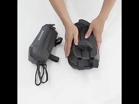 2L Waterproof Electric Scooter Handlebar Bag EVA Hard Shell Front Hanging Storage Pack for Bicycles(Black) - YouTube Video