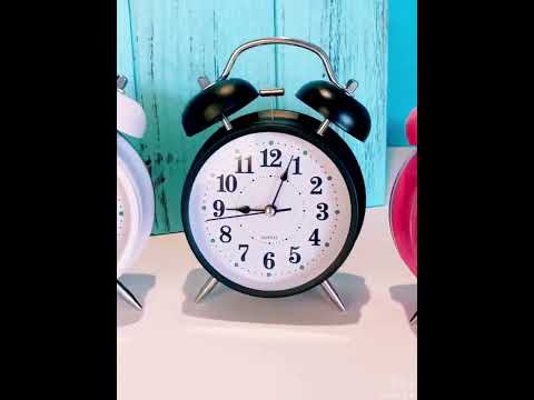 Fashion Mute Metal Alarm Clock with Night Light, Size: 12*8.5cm(Blue) - YouTube Video
