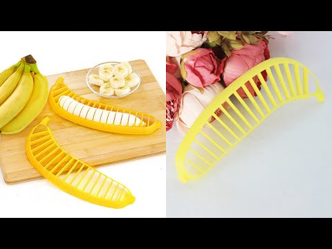2 PCS Banana Slicer Chopper Cutter Fruit Sausage Plastic Cutter Kitchen Tools - YouTube Video