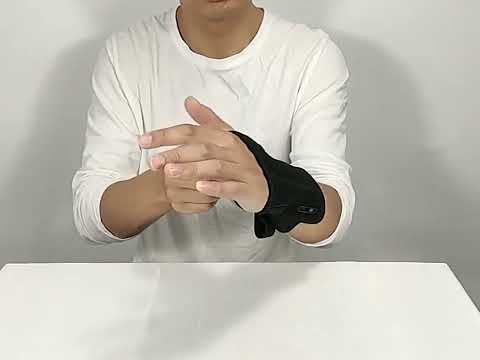 Basketball Sprain Breathable Palm Guard Finger Guard Protective Case(Grey) - YouTube Video