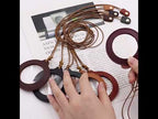 3X Adjustable Hanging Magnifier Portable Elderly Magnifying Glass with Leather Case(Black) - YouTube Video