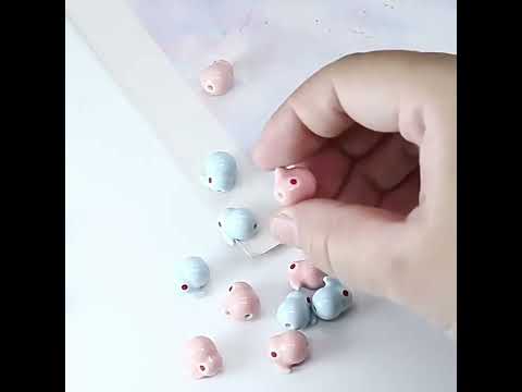 20 PCS/Pack Cute Rabbit Ceramic Beads DIY Jewelry Bracelet Accessories(Mixed Color) - YouTube Video