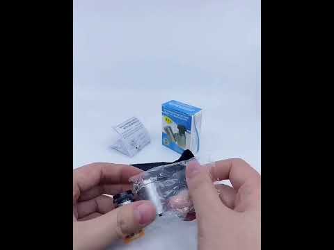 9882(RD) 60X Mini HD Banknote Detection Optical Microscope with LED Light, Color: Silver - YouTube Video
