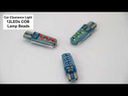 10 PCS T10 DC12V / 1.2W Car Clearance Light 12LEDs COB Lamp Beads (Yellow Light) - YouTube Video