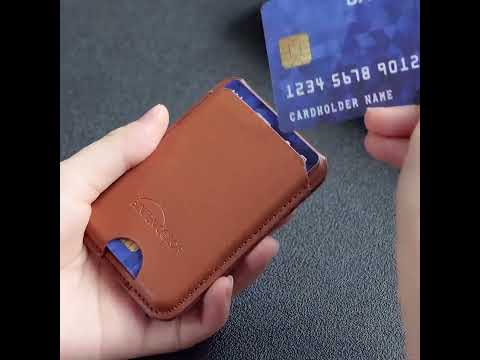 BFK52 Magnetic 3 Card Vegan Leather Card Bag(Dark Purple) - YouTube Video