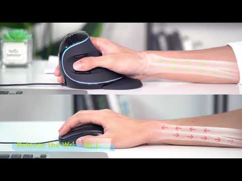 DELUX M618 Plus RGB Wired Optical Mouse Ergonomic Vertical Mouse 4000DPI - YouTube Video