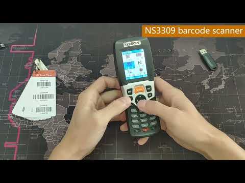 NEWSCAN NS3309 One-dimensional Red Light USB + Wireless Barcode Scanner Collector - YouTube Video