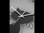 Cat Transparent Acrylic Silent Wall Clock For Home Decor(Black) - YouTube Video