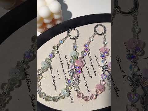 Rose Bead Chain Phone Anti-lost Short Lanyard(Pink) - YouTube Video