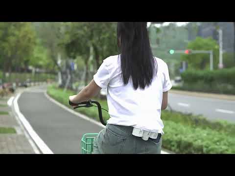 HX-157 Double-head Digital Display Waist-mounted Fan with Emergency Lighting Function(White) - YouTube Video
