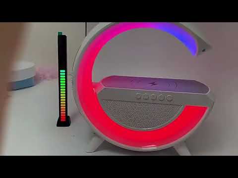DH001 Smart Wireless Charging Ambient Light Bluetooth Speaker(White) - YouTube Video