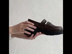 Women Leather Shoes Round Toe Mary Janes Shoes Girls Student School Shoes, Size: 35(Black) - YouTube Video