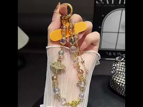 Cosmic Star Color Pearl Phone Chain(Golden) - YouTube Video