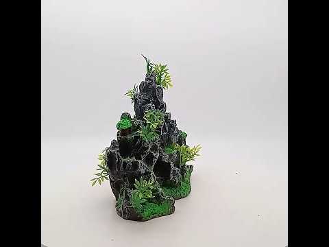 Resin Aquarium Fish Tank Landscaping Simulation Wigwam Decoration(081 Double-Sided) - YouTube Video