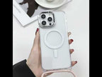 For iPhone 13 Pro MagSafe Magnetic PC + TPU Phone Case with Lanyard(Yellow Pink Grey) - YouTube Video