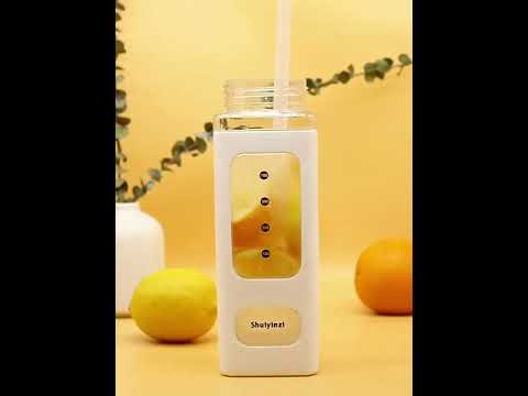 Square Plastic Water Cup with Straw Outdoor Sports Large-Capacity Portable Kettles, Colour: 700ml (White) - YouTube Video