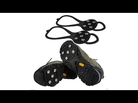 1 Pair Gourd Shape Rubber 5 Teeth Ice Claw Outdoor Non-slip Shoes Covers for Ice Snow Ground - YouTube Video