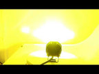 LED Motorcycle Spotlight With Red Devil Eye Spotlight High and Low Beam External Headlight - YouTube Video