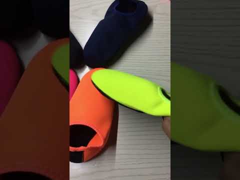 Non-slip Plastic Grain Texture Thick Cloth Sole Solid Color Diving Shoes and Socks, One Pair(Black) - YouTube Video