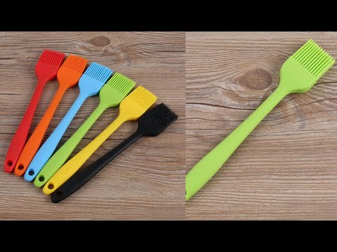 Silicone Brush Baking BBQ Oil Brushes Barbeque Tools for Kitchen Tool(red) - YouTube Video