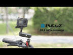 PULUZ Motorcycle Handlebar Crab Clamp CNC Metal Magic Arm Rod Mount - YouTube Video