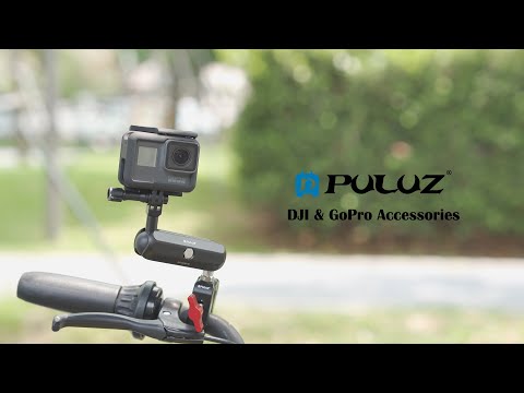PULUZ Motorcycle Handlebar Crab Clamp CNC Metal Magic Arm Rod Mount - YouTube Video