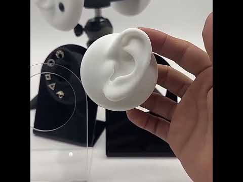 Soft Silicone Simulation Ear Model Practice Display Props, Style:Left Ear(Black) - YouTube Video