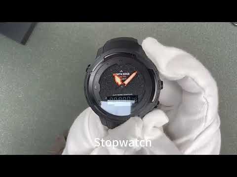 NORTH EDGE MarsPro Carbon Fiber Outdoor Sports Multifunctional Electronic Watch(Black) - YouTube Video