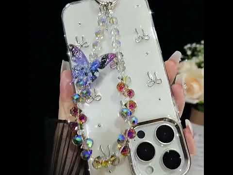Three-Dimensional Butterfly Crystal Necklace(Pink) - YouTube Video