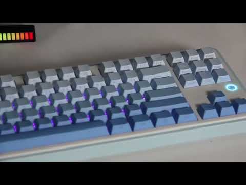 Ajazz AK870 Wireless Bluetooth Tri-mode Mechanical Keyboard RGB DIY Custom Hot Swap Gaming Keyboard, Style: Flying Fish Axis Purple - YouTube Video
